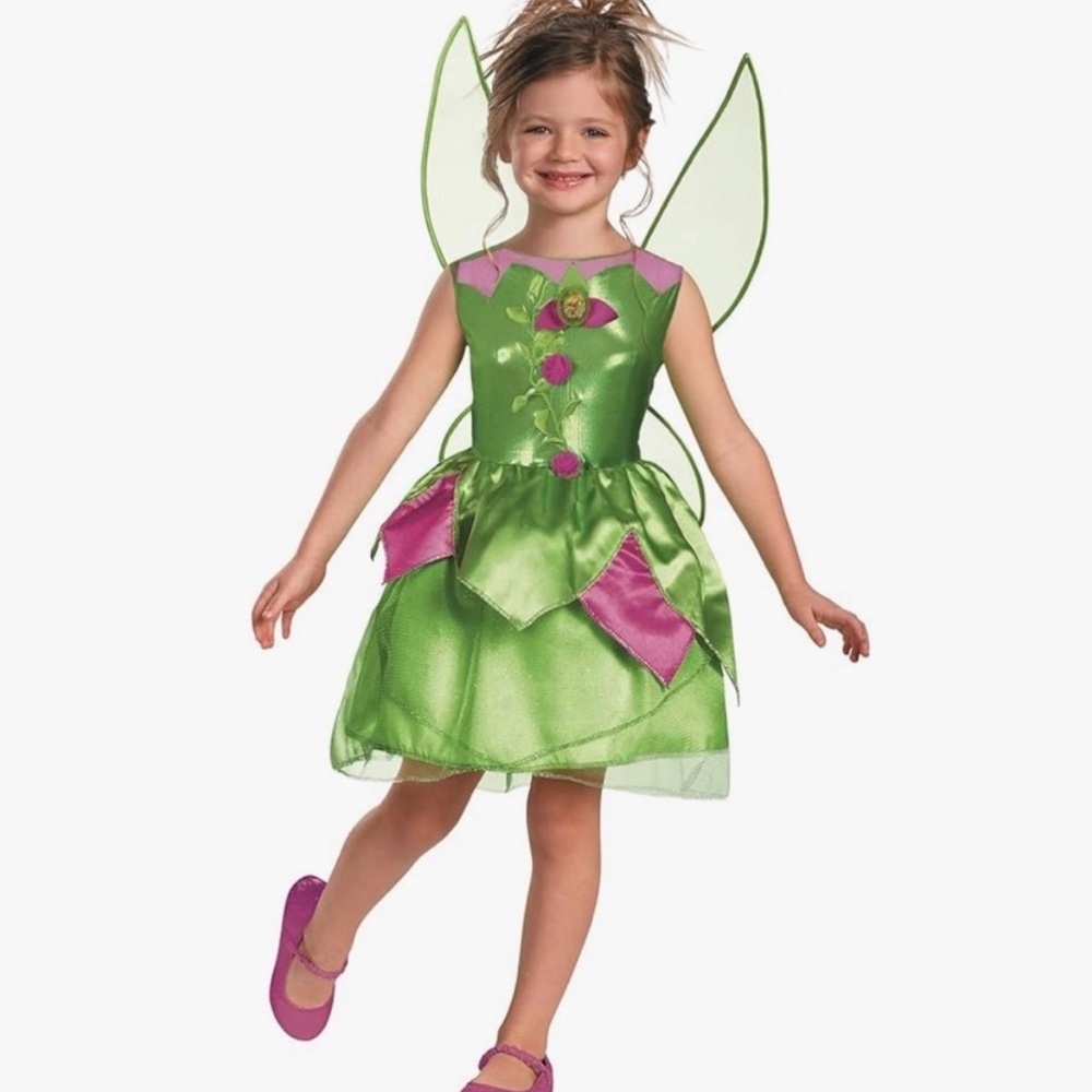 Tinkerbell Green and Pink Fairy Costume for Kids